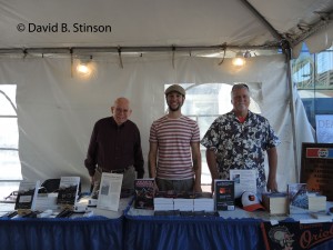 Baltimore Book Festival Table Mates  Raleigh Mann, David Stinson, and Seth Adam Kallick