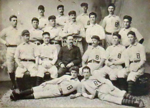 Baltimore Orioles, 1897, John McGraw at bottom left (laying down) and Wilbert Robertson second row, third from right