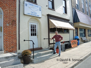 Author Austin Gisriel In Front of Third Base Tavern, One of Boots Poffenberger's Favorite Haunts
