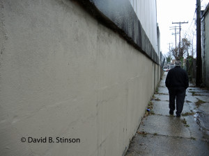 Richard O'Keefe Walks the Eastern Perimeter of  Peabody Heights Brewery, Next to Old Oriole Park Concrete Support Wall