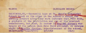 Newspaper Enterprise Association Photo Description of August 17, 1948 St. Mary's Industrial School Photo