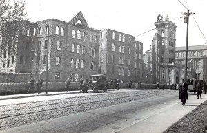 St. Mary's Industrial School in 1919, After the Fire (Photo by Hildegarde Anderson of 3236 Ravenswood Avenue, Baltimore Sun Reprint of Hildegarde photo, 1962).